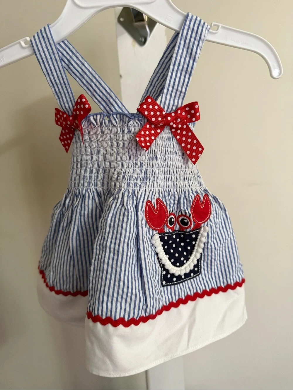 Newborn Starting Out Crab Dress & Diaper Cover
